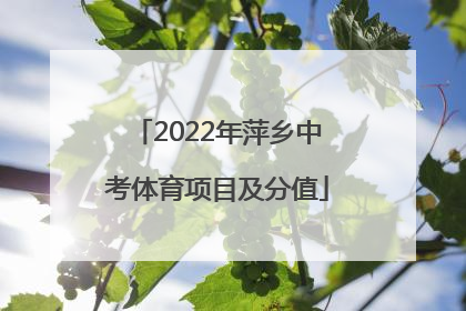 2022年萍乡中考体育项目及分值